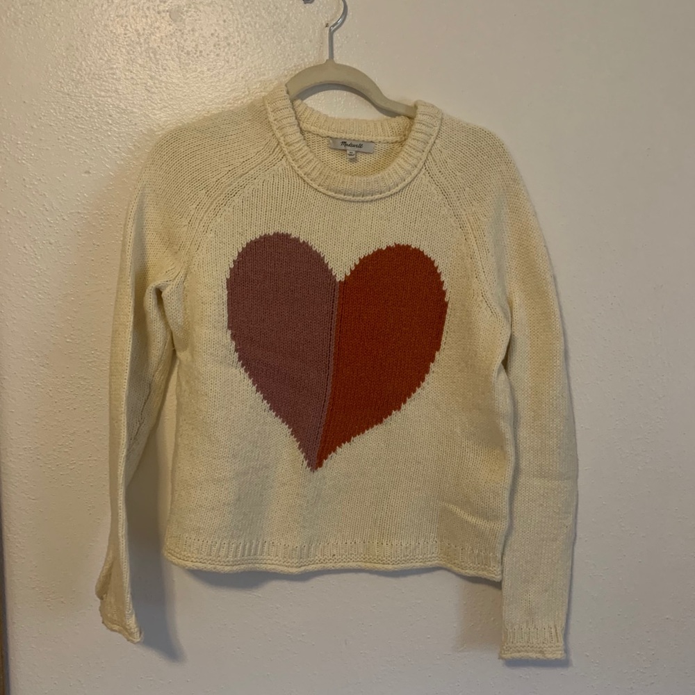 Madewell heart sweater